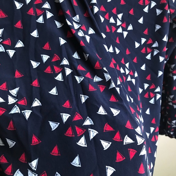 Tommy Hilfiger Sail Boat Print Button Down Top, S - Picture 4 of 4